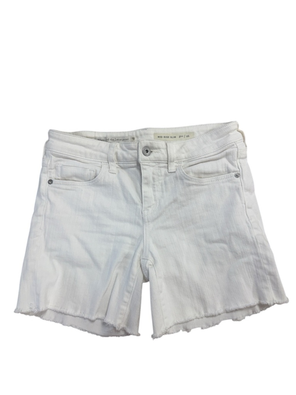 Anthropologie Pilcro & Letterpress Mid Rise Slim Cut Off Shorts Sz 26